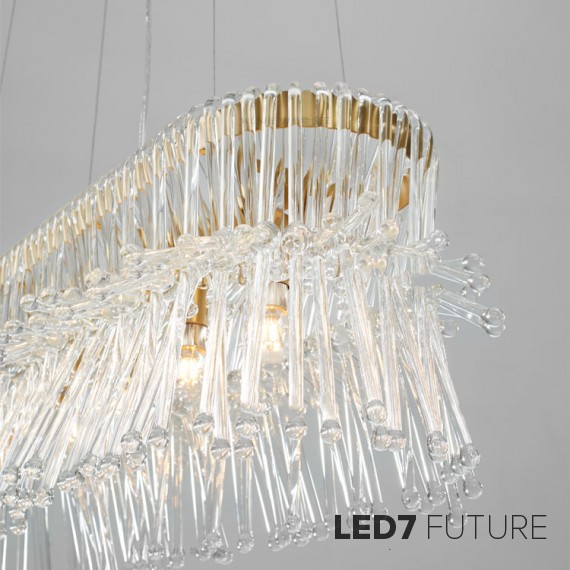 Loft Industry Modern - Hairy Glass Line Chandelier